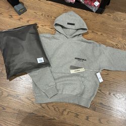 Essential Hoodie Dark Oatmeal  Xs 