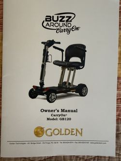 2025 Golden Buzz Around Carryon GB120 Scooter