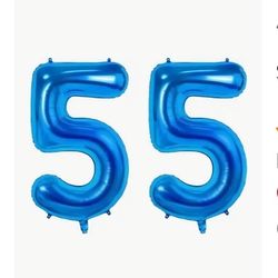 Navy Blue Birthday Number Balloons #55 