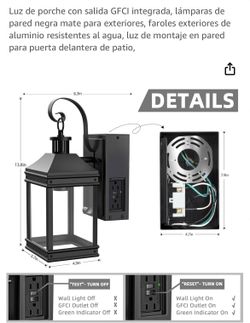 Lámpara  Con Encufe Para  Patio 