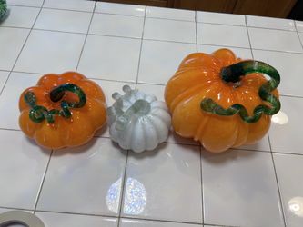 Heavy Glass Pumpkins(moving Sale)