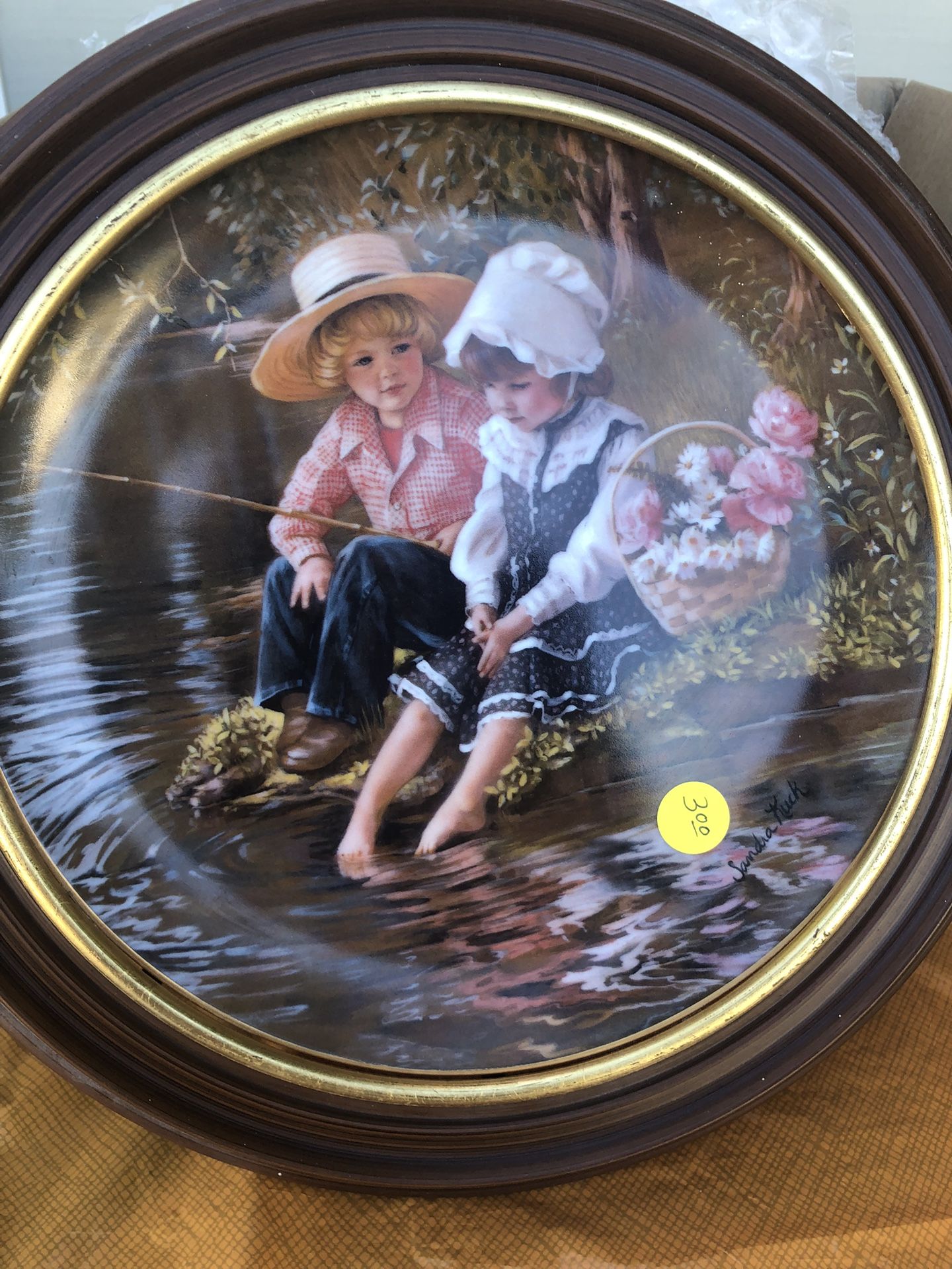 Vintage Deco Plates With frames