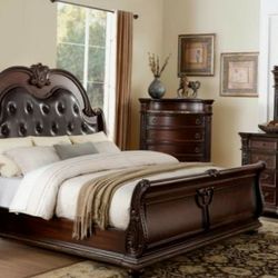 Elegant and Stately Detailed Bedroom Group 50.00 DOWN