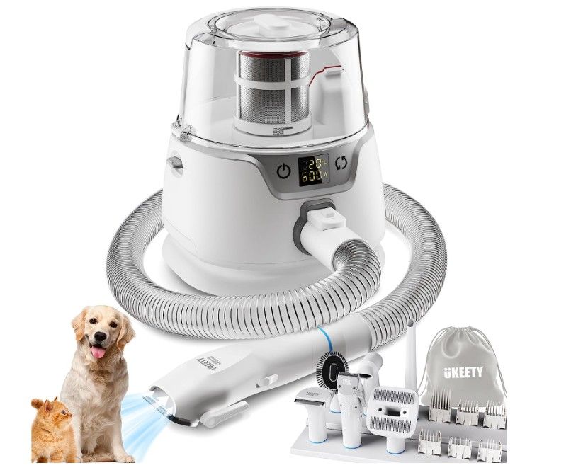Pet Grooming Vacuum Kit with 6 Pet Grooming Tools