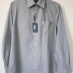 Men's Custom Tailored Gray Dress Shirt In Size S