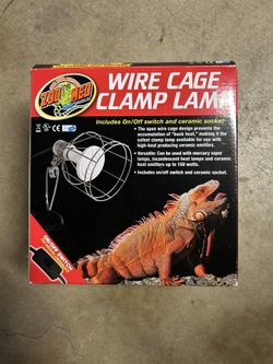 Wire Cage Clamp Lamp