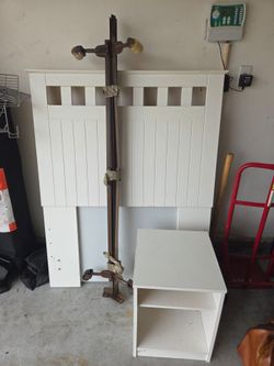 Twin headboard, frame and nightstand