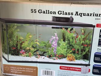 55 GALON GLASS AQUARIUM STARTER KIT