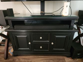 Wooden Black TV stand
