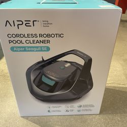 AIPER Cordless Robotic Pool Vacuum, Self-Parking Technology, Portable, Ideal for Above-Ground Flat Pool up to 40 Feet, Grey