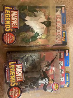 Marvel legends collectors action figures with comic books
