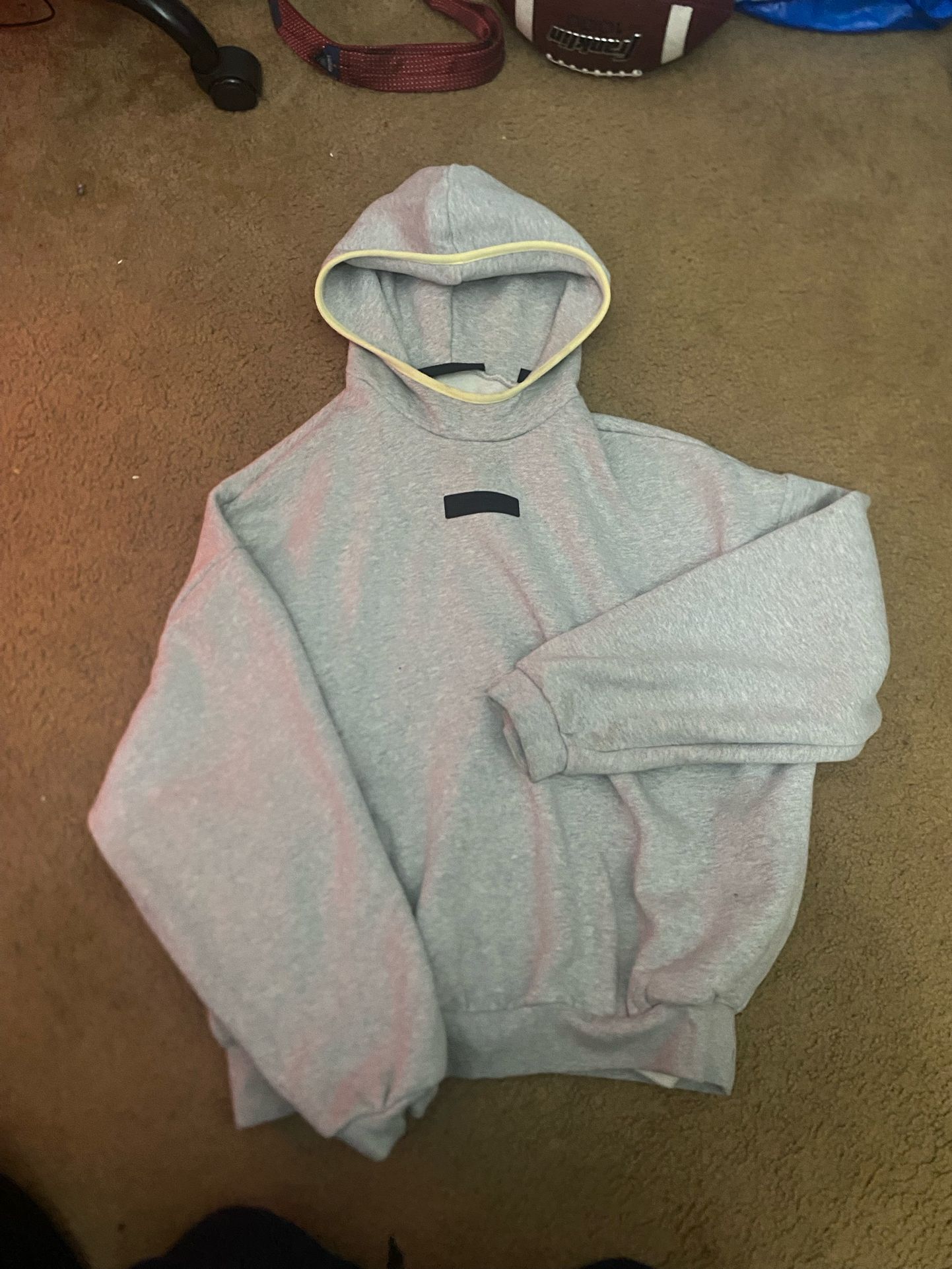 Grey Essential Fear Of God Hoodie