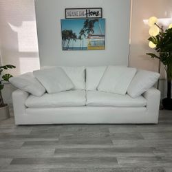 Loveseat Couch Sofa Nixon White Fabric City Furniture - FREE DELIVERY