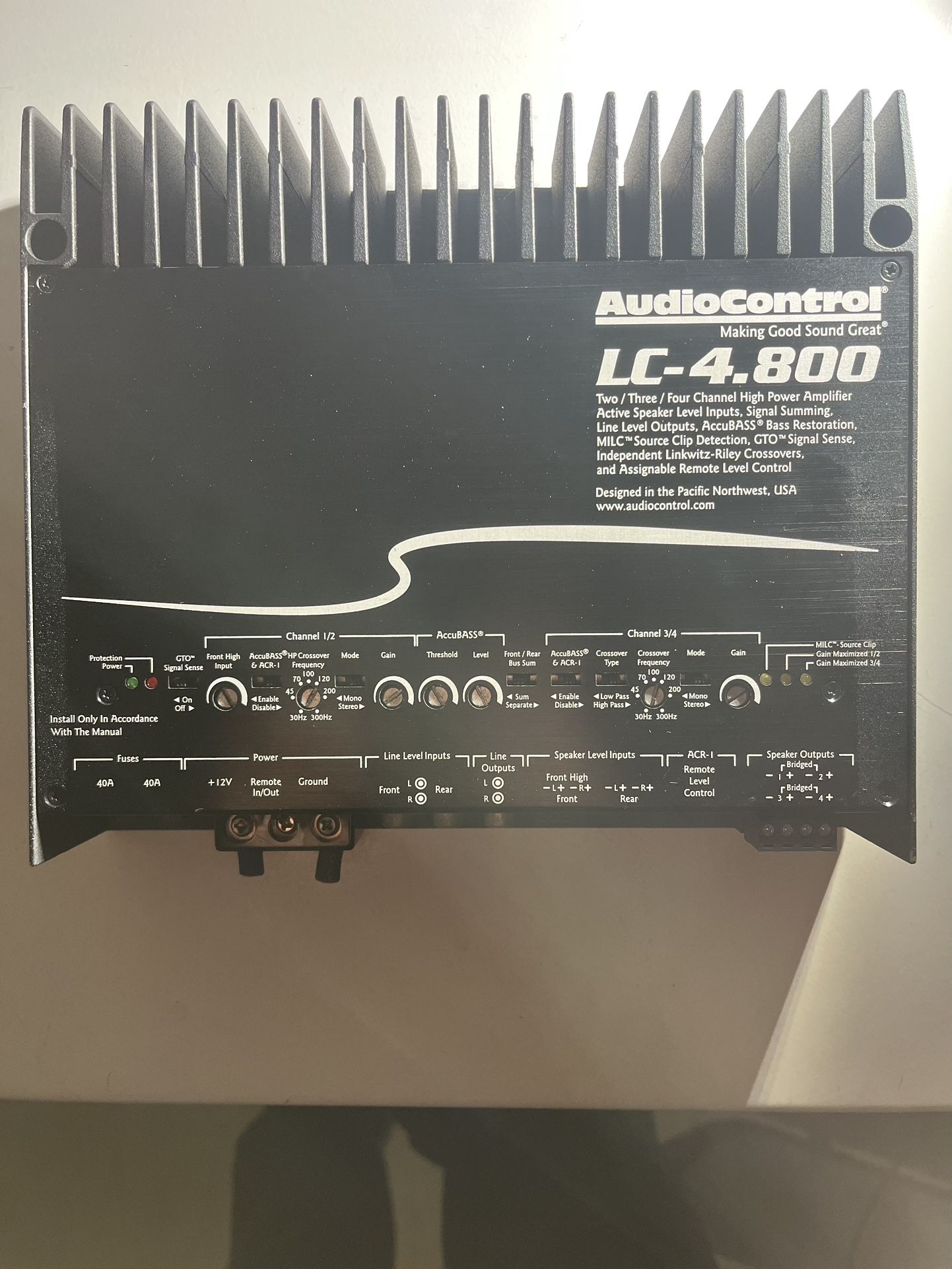 Used AudioControl LC-4.800 High Power Amplifier.