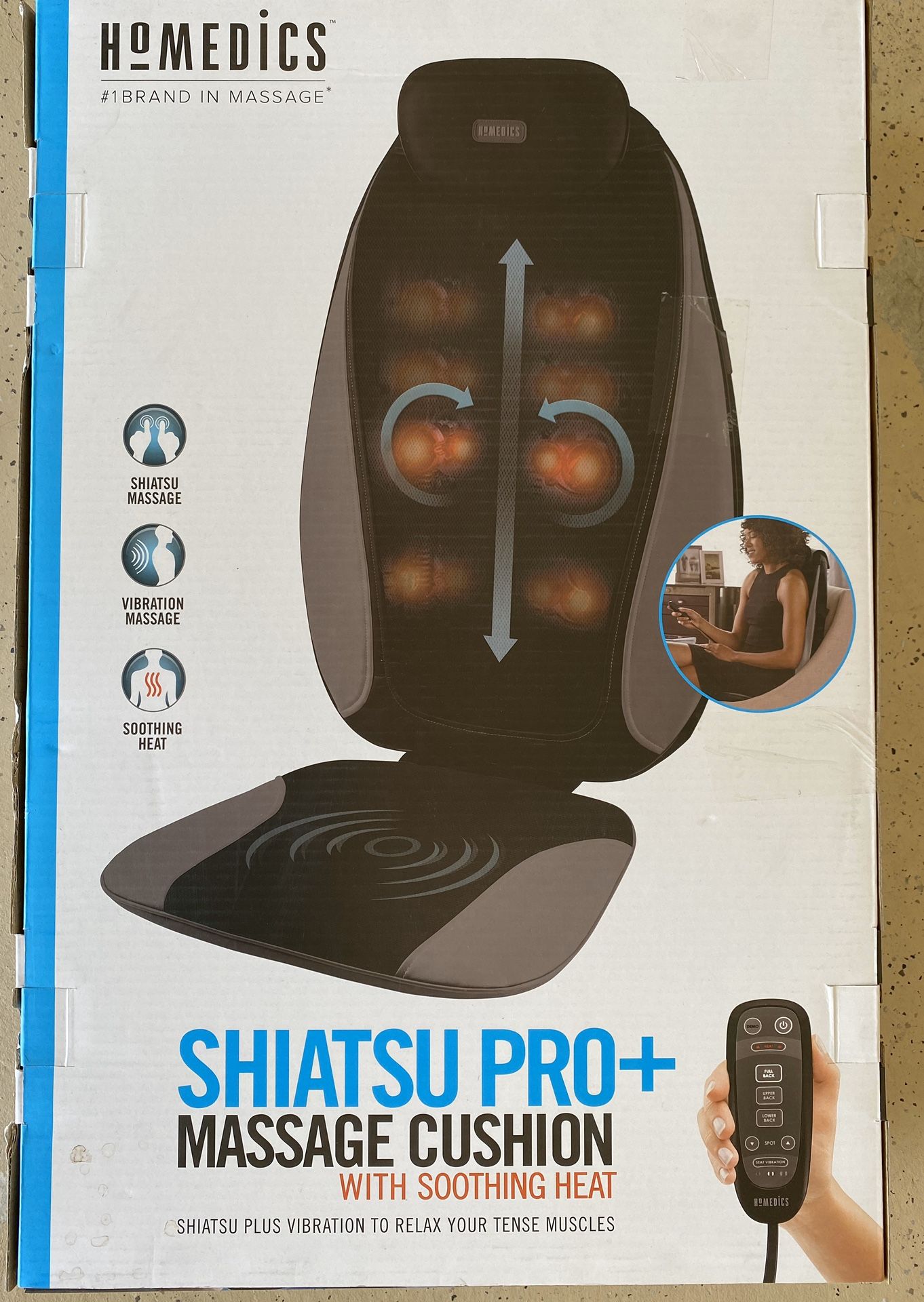Homedics shiatsu Pro plus Massage cushion new in box