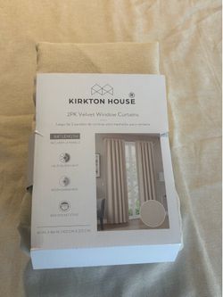 New Velvet Curtains 4-pack 84” length Black out Beige