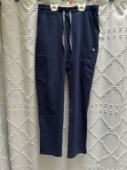 Figs Blue Yola Skinny Straight Leg Scrub Pants