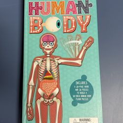 The Silver Dolphin Make and Move Human Body Floor Puzzle Book Set includes 80 pieces for children aged 5 years and up. This educational toy allows kid