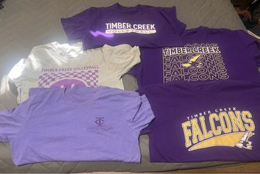 5 TC Timber Creek Falcons t-shirts