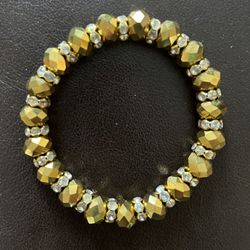Gold Bead Stretch Bracelet 