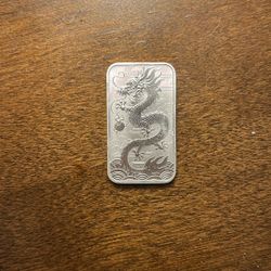 2018 AUSTRALIA SILVER DRAGON 1 OZ BAR! 🐉
