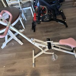 MERACH Squat Assist Trainer Foldable Squat Rider Machine for Glutes and Quads with 3 Tension Bands