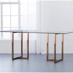 CB2 Silverado Brass & Glass Dining Table – $975 (Compare at $2,499)