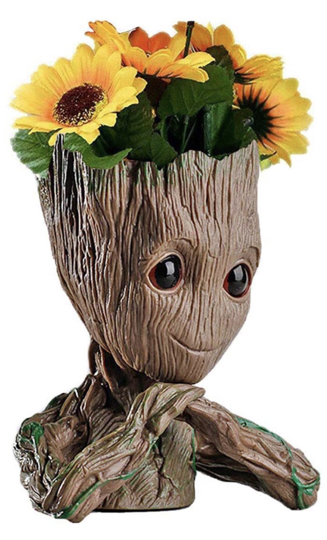 Best Guardians of The Galaxy Groot Pen Pot Tree Man Pens Holder or Flower Pot with Drainage Hole Perfect for a Tiny Succulents Plants and Best Christ