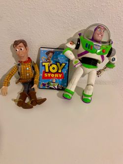 Toy Story Woody & Buzz Lightyear Figures with DVD