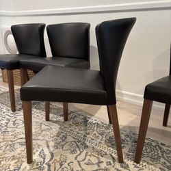 Crate & Barrel Curran Chairs In Black