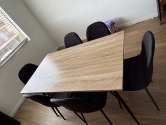Modern Dining Table Set with 6 Chairs