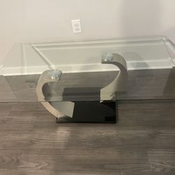 Modern Glass Top, Stainless Steel TABLE SET Of 3