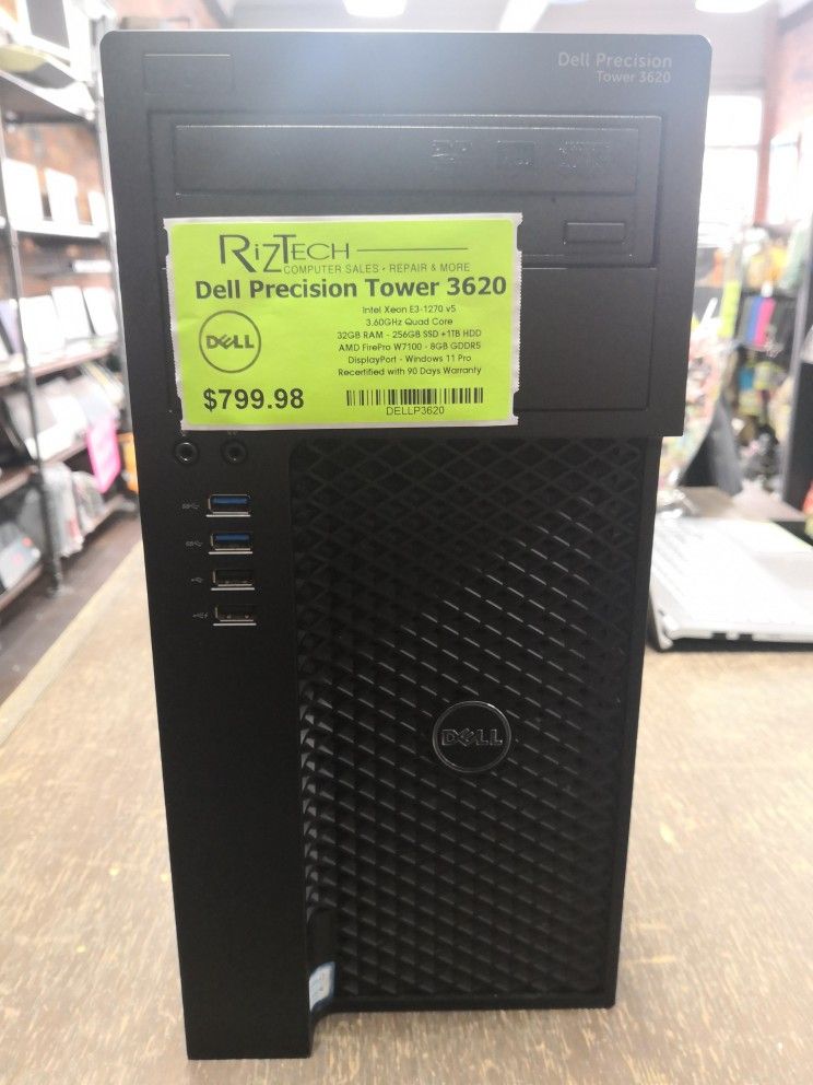 Dell Precision Tower 3620 Intel Xeon E3 1270 v5, 32GB RAM, 256GB