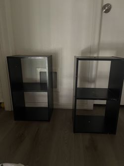 Black book shelves/ cubbies
