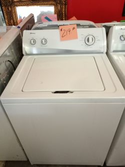 Amana Washing machine Washer white heavy duty super size excellent condition . Warranty . Delivery available . 2203 Fowler st. Ft. Myers 33901