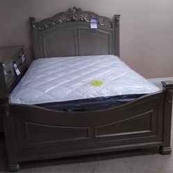 New Bed Frame Queen Size Bed Sample Flor Only $280  Cash
