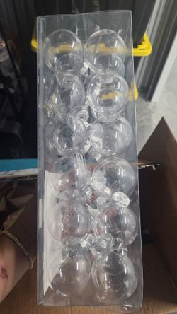Esferas transparentes  paquete de 24pcs