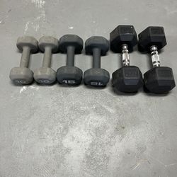 Dumbbell Weights 10, 15, 25 lbs