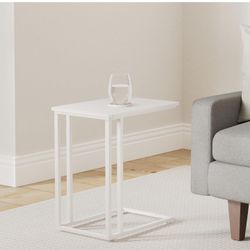 *Brand New In Box* VASAGLE End Table C Shaped Metal Frame Cream