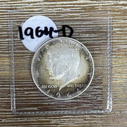 Half dollar silver coin 1964-D