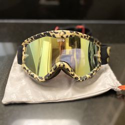 Cheetah Print Snowboarding Goggles