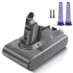 for Dyson V6 Battery 21.6V 6000mAh V6 Animal V6 Absolute V6 Motorhead eta