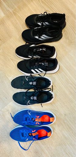 Assorted Nike and Adidas sneakers both new and used
