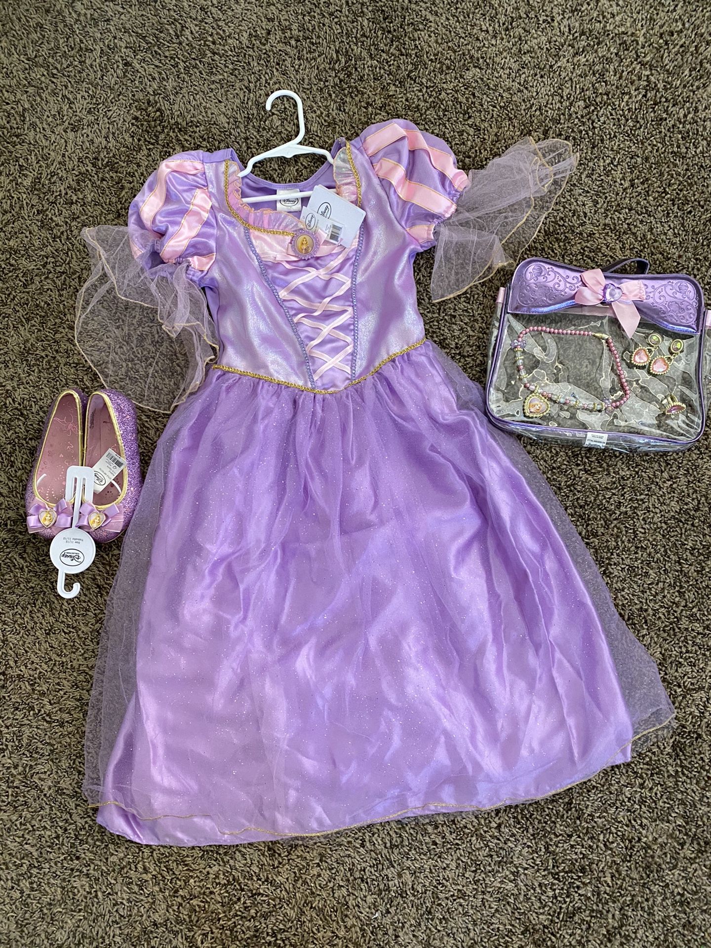 Disney Rapunzel Costume with Shoes and Accessories - 7/8 & 11/12