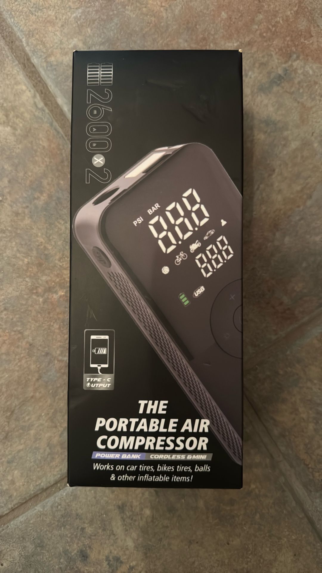 Portable Cordless Mini Air Compressor 2600x2 , 150psi