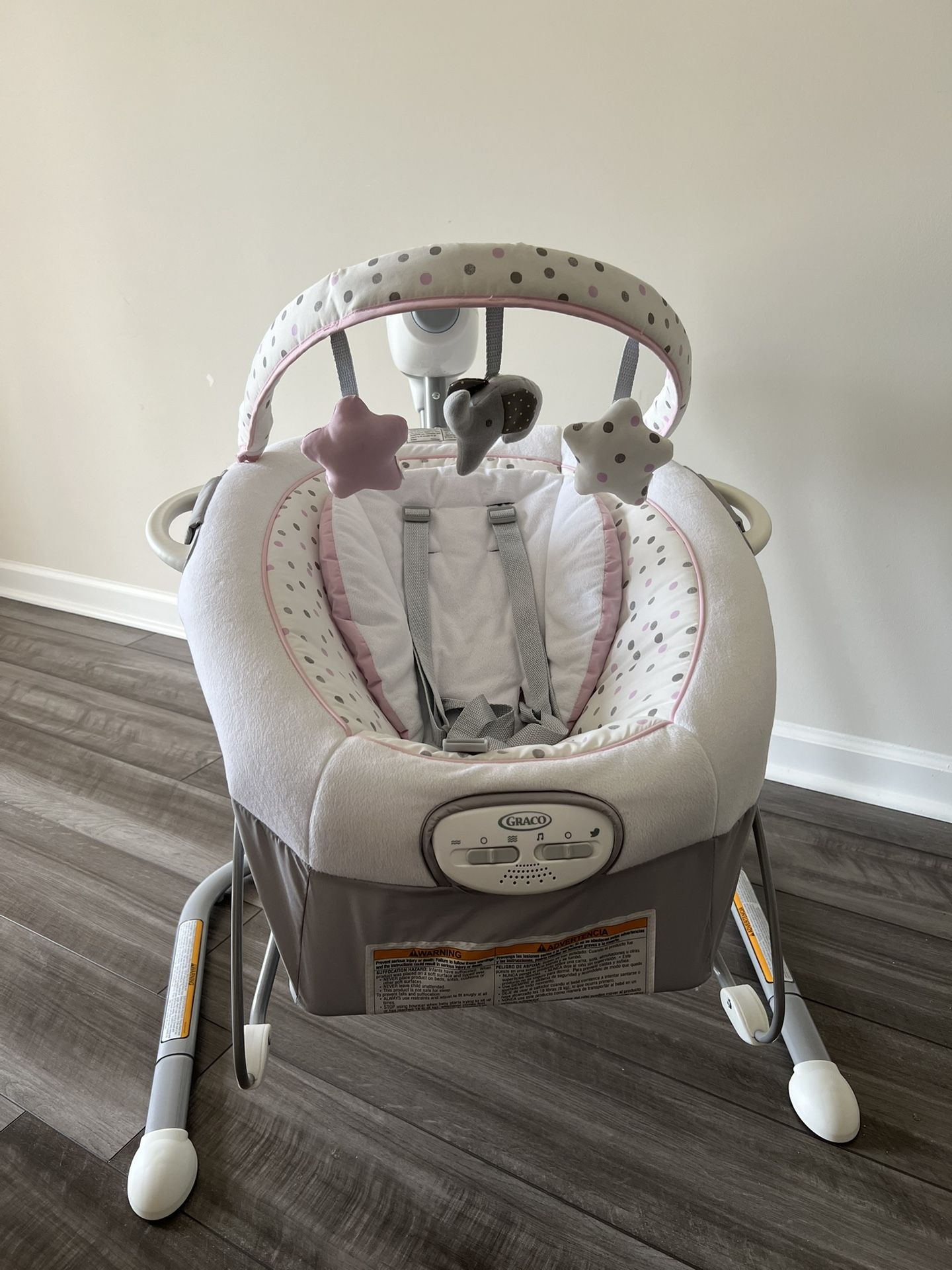 Graco Soothe 'n Sway LX Infant Swing with Portable Bouncer, Camila, Purple