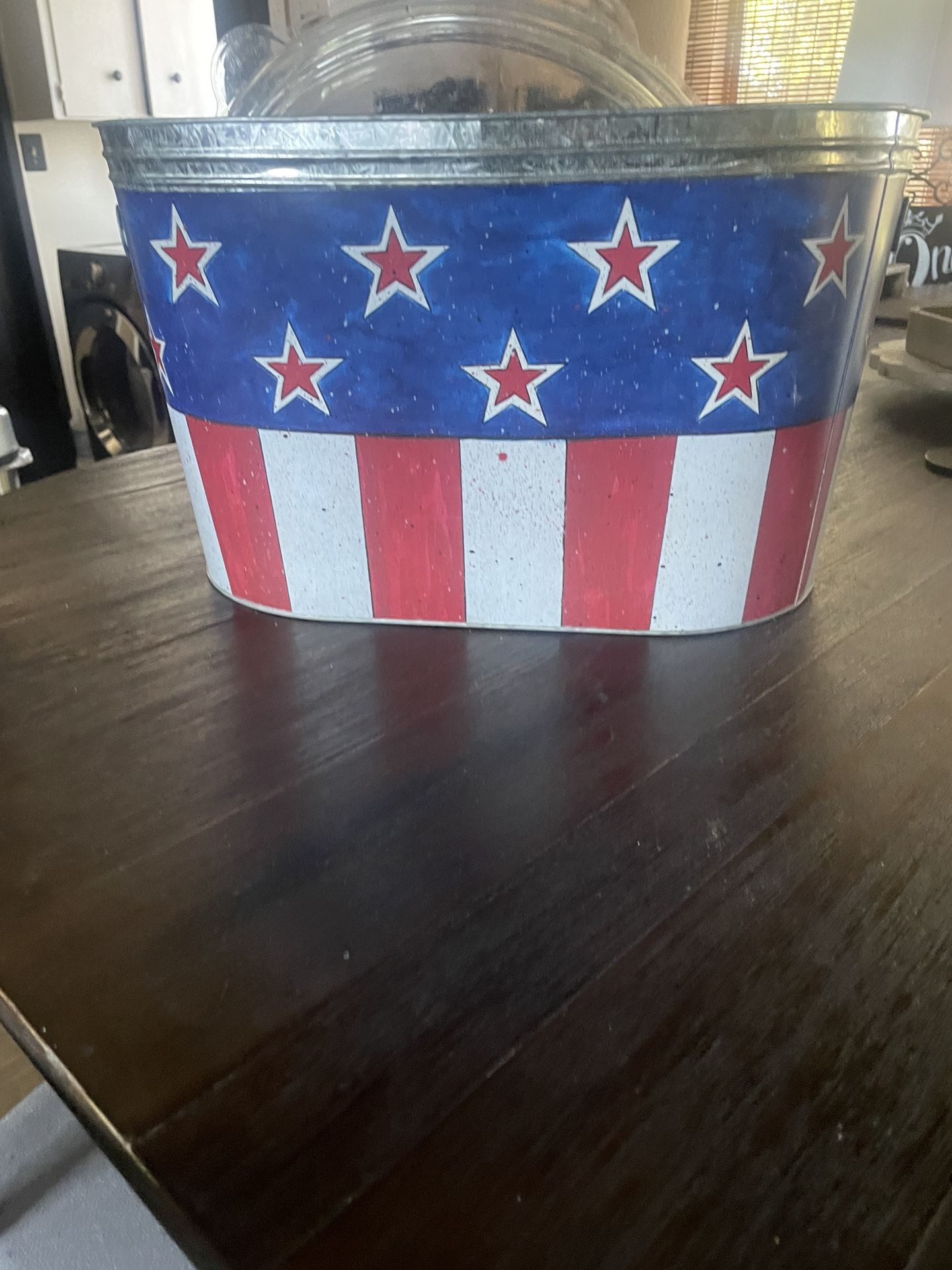 Galvanized Fourth Of July Bucket
