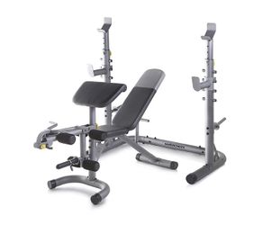Weider XRS 20 Adjustable Olympic Workout Bench with Independent Squat Rack and Preacher Pad