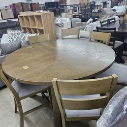 Counter Height Dining Table Set With 6 Chairs 