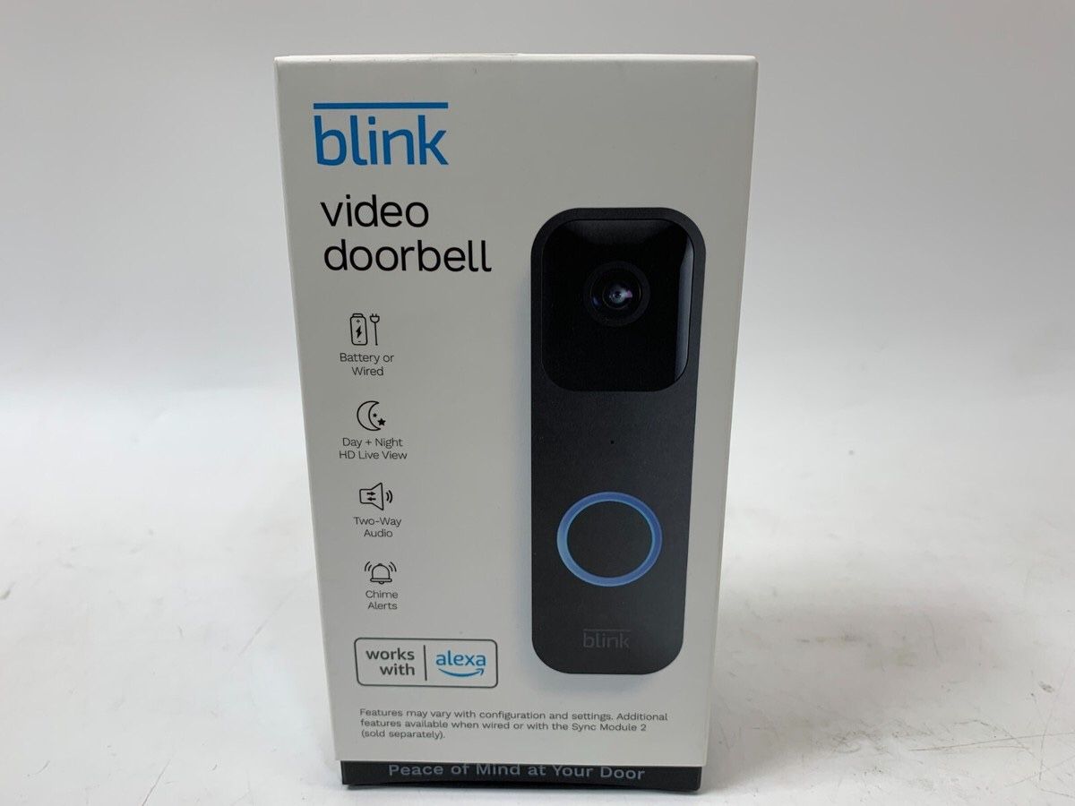 Blink video doorbell works with Alexa day plus night HD view two way audio